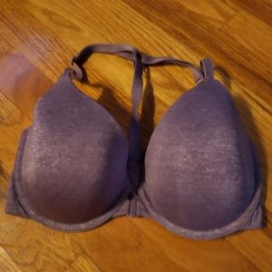 Purple tee strap bra